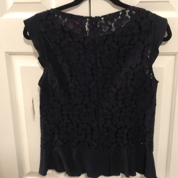 Navy Hugo Boss Peplum top - Picture 3 of 3